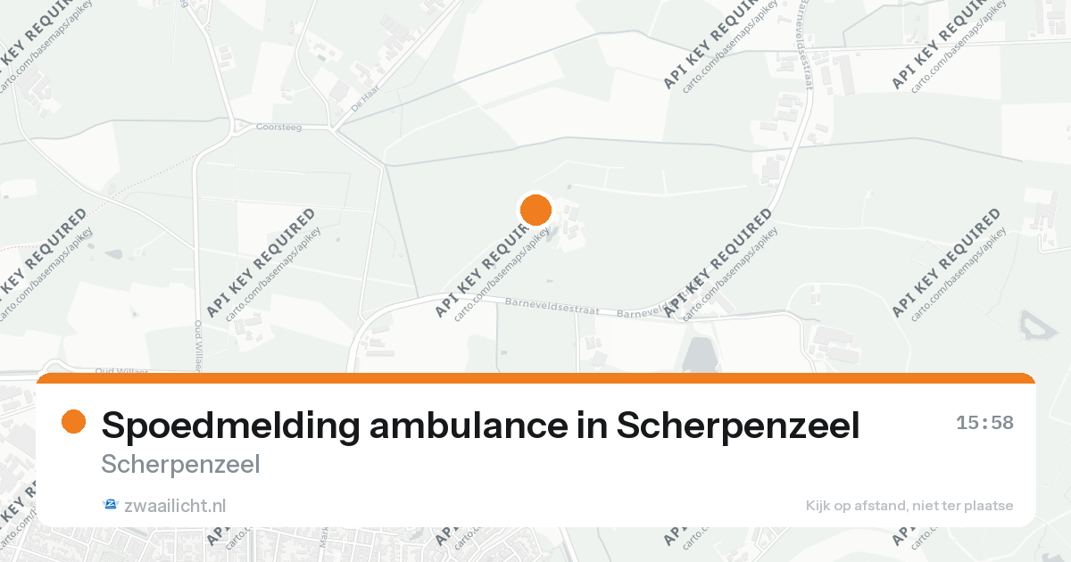 Spoedmelding ambulance in Scherpenzeel — 26 aug 2026