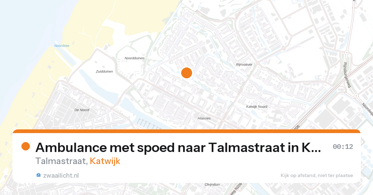 Ambulance met spoed naar Talmastraat in Katwijk — 5 mrt 2026