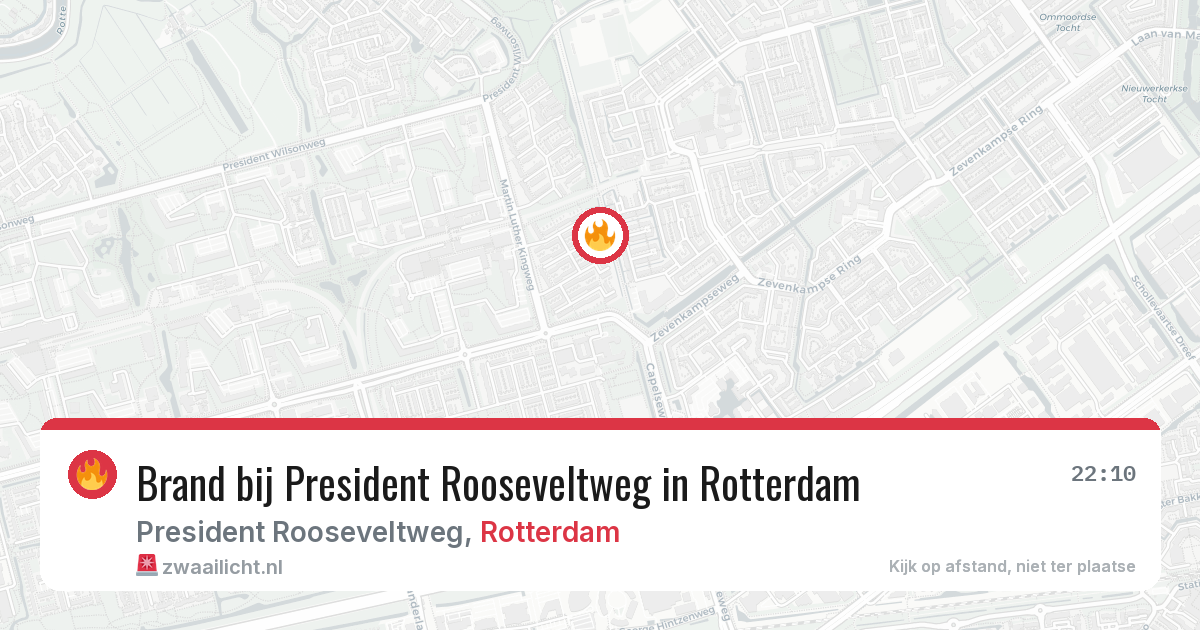 Brand bij President Rooseveltweg in Rotterdam — 24 apr 2026