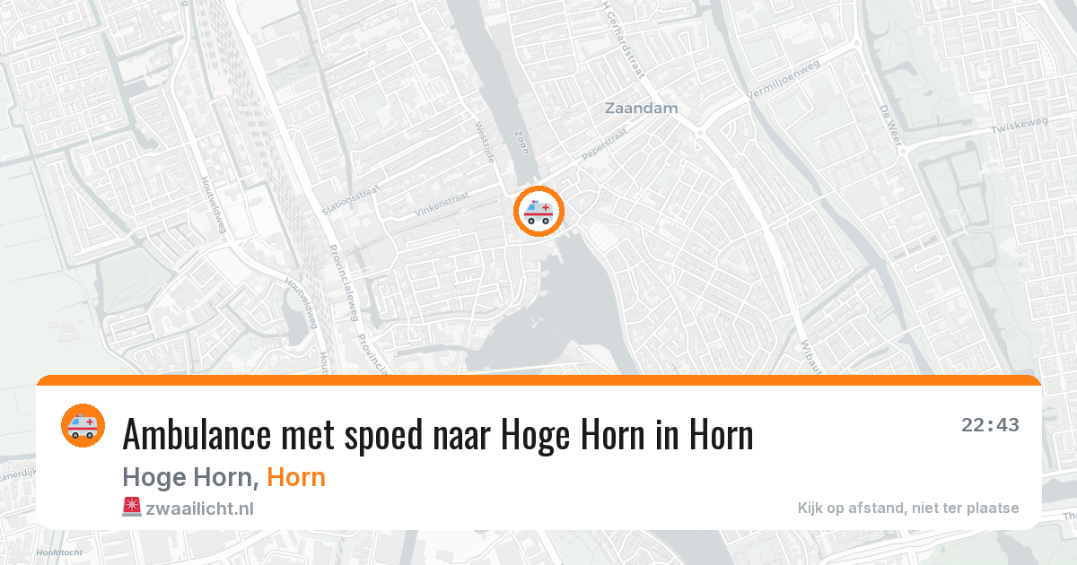 Ambulance met spoed naar Hoge Horn in Horn — 7 aug 2026