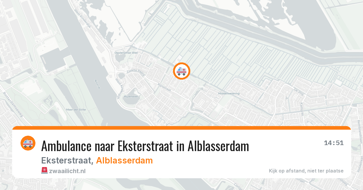 Ambulance naar Eksterstraat in Alblasserdam — 3 aug 2026