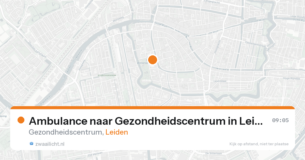 Ambulance naar Gezondheidscentrum in Leiden — 20 aug 2026