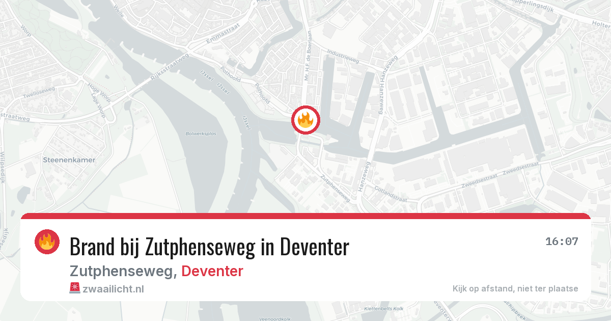 Brand bij Zutphenseweg in Deventer — 4 jun 2026