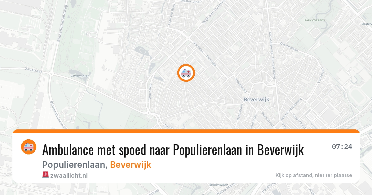 Ambulance met spoed naar Populierenlaan in Beverwijk — 31 mei 2026