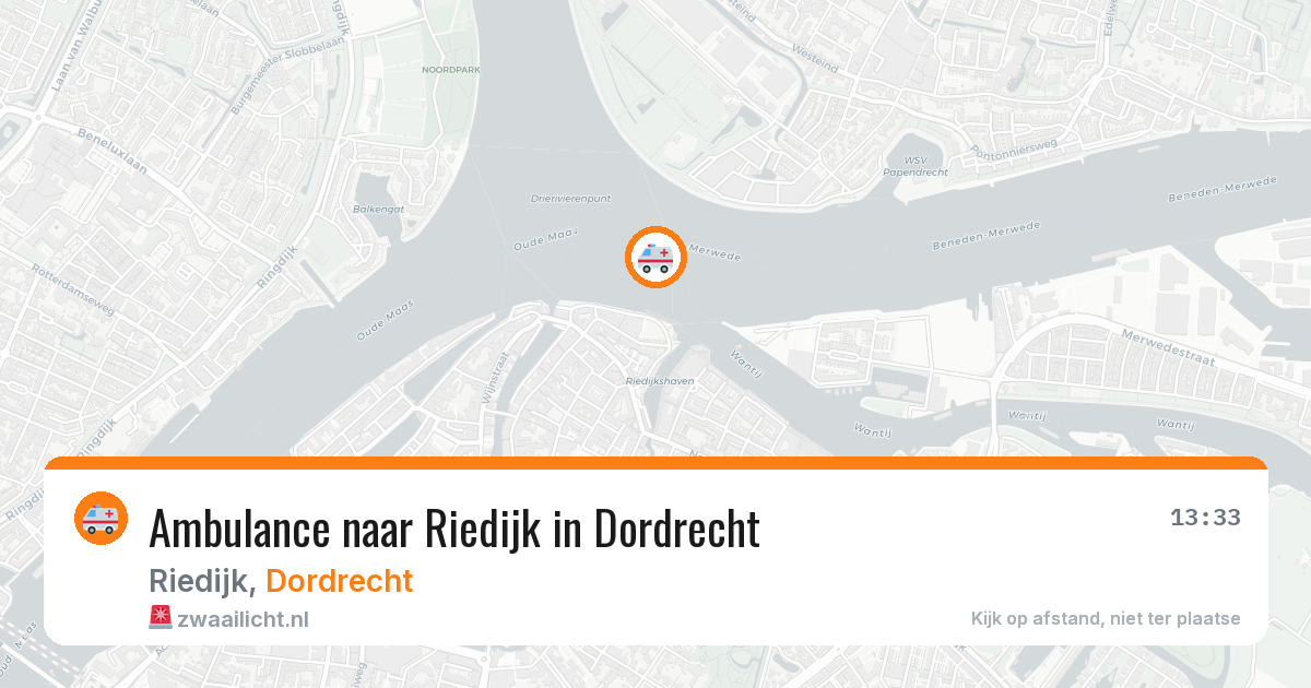 Ambulance naar Riedijk in Dordrecht — 28 jun 2026