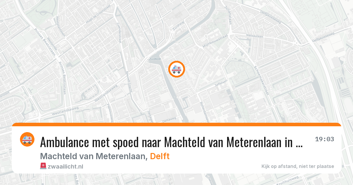 Ambulance met spoed naar Machteld van Meterenlaan in Delft — 7 apr 2026