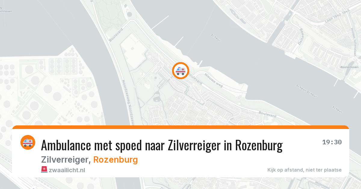 Ambulance met spoed naar Zilverreiger in Rozenburg — 15 mei 2026