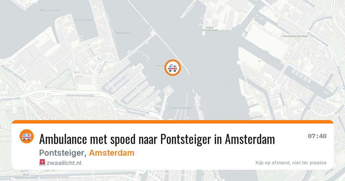 Ambulance met spoed naar Pontsteiger in Amsterdam — 7 jun 2026