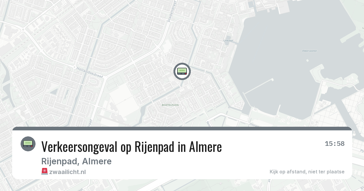 Verkeersongeval op Rijenpad in Almere — 29 jan 2026