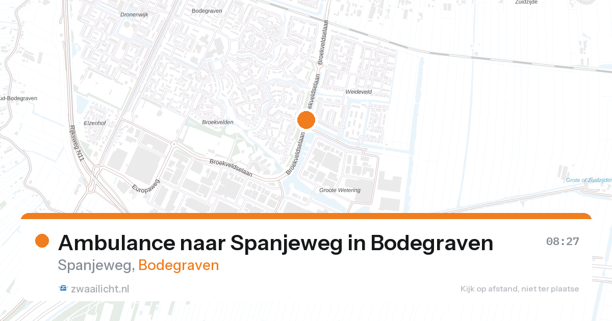 Ambulance naar Spanjeweg in Bodegraven — 12 mrt 2026