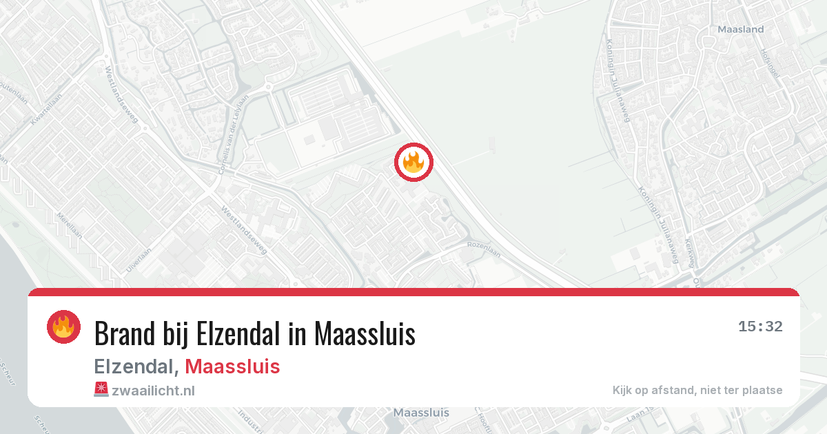 Brand bij Elzendal in Maassluis — 11 apr 2026