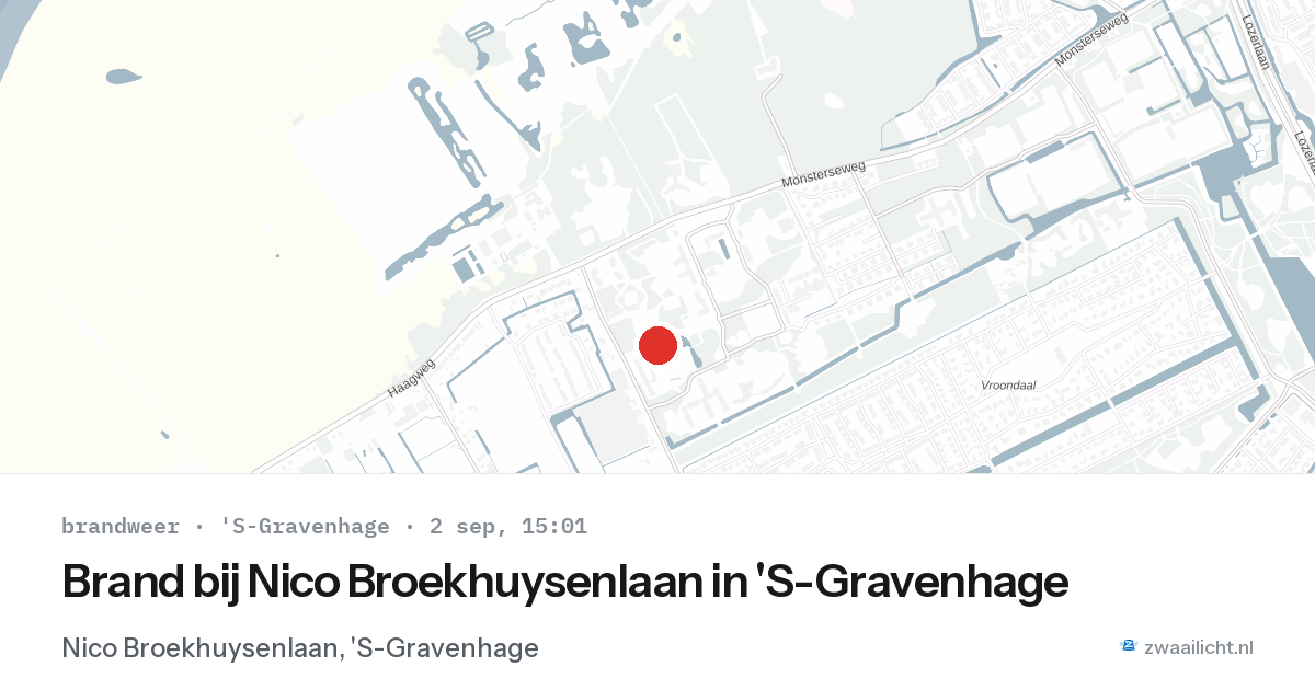 Brand bij Nico Broekhuysenlaan in 'S-Gravenhage — 2 sep 2026