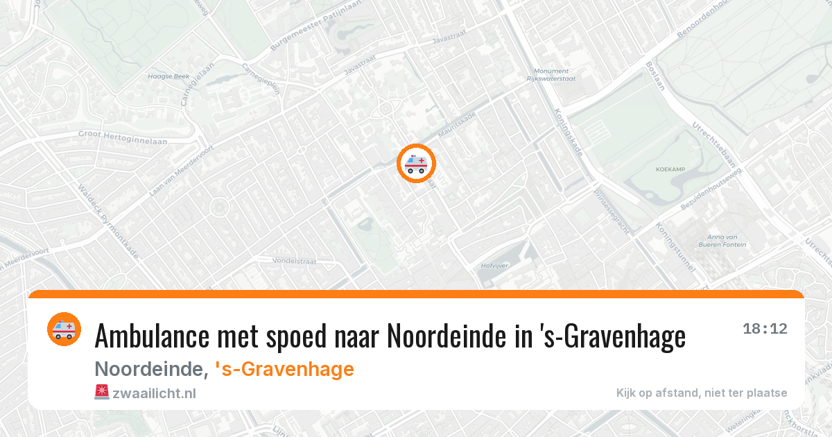Ambulance met spoed naar Noordeinde in 's-Gravenhage — 5 feb 2026