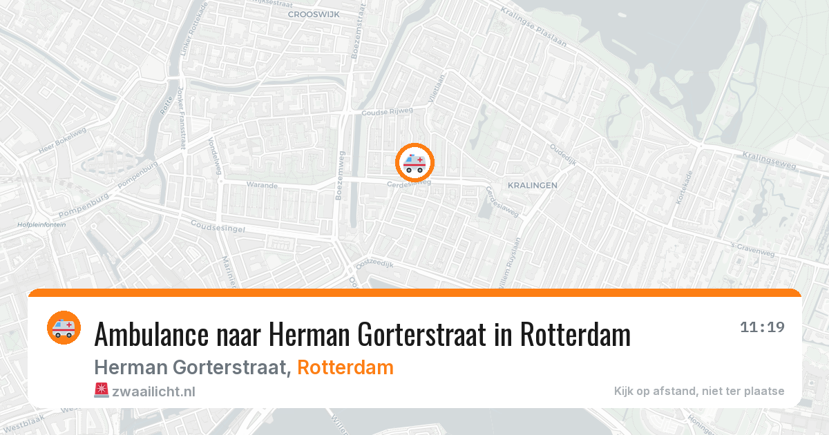 Ambulance naar Herman Gorterstraat in Rotterdam — 7 jul 2026