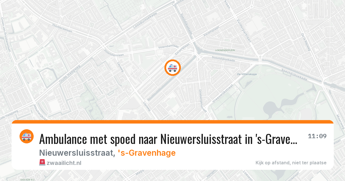 Ambulance met spoed naar Nieuwersluisstraat in 's-Gravenhage — 25 mei 2026