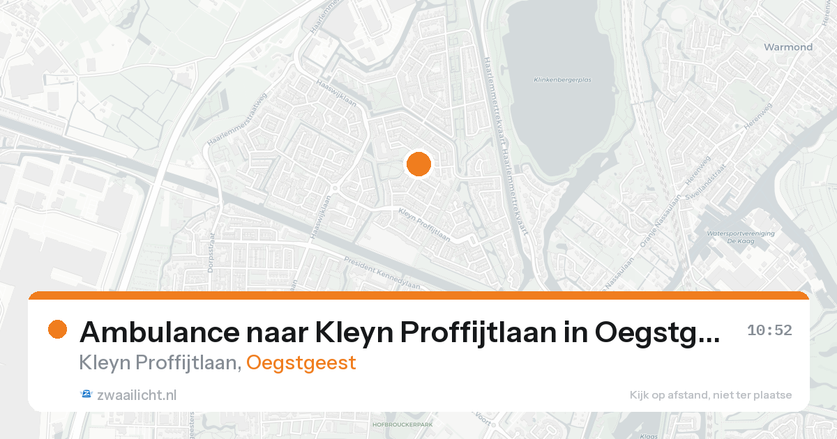 Ambulance naar Kleyn Proffijtlaan in Oegstgeest — 16 aug 2026