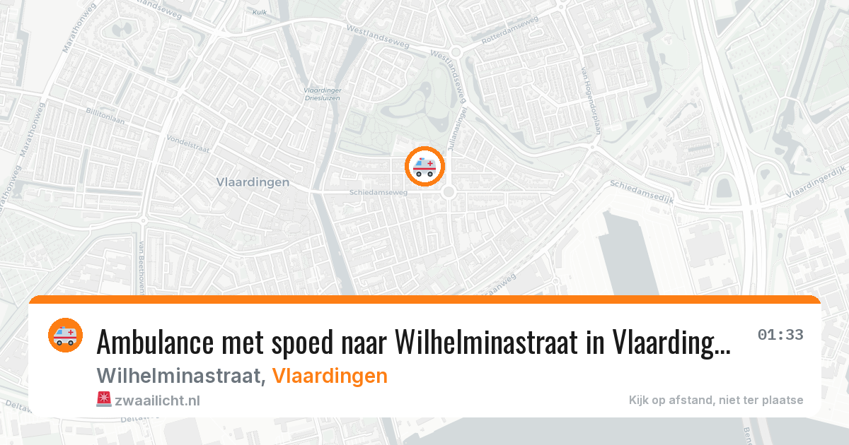 Ambulance met spoed naar Wilhelminastraat in Vlaardingen — 30 jun 2026