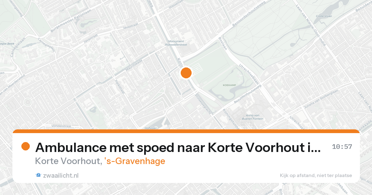 Ambulance met spoed naar Korte Voorhout in 's-Gravenhage — 24 aug 2026