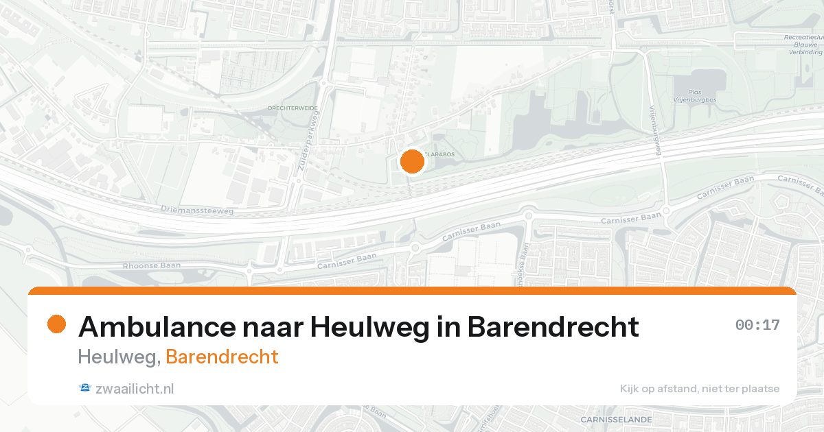 Ambulance naar Heulweg in Barendrecht — 22 aug 2026