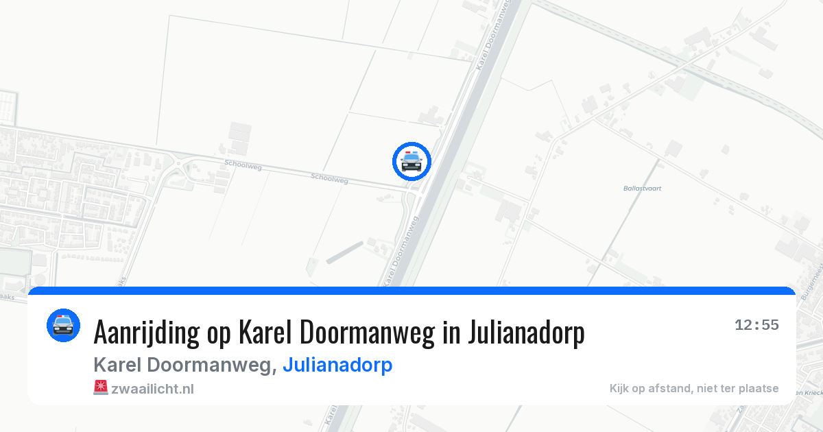 Aanrijding op Karel Doormanweg in Julianadorp — 28 mei 2026