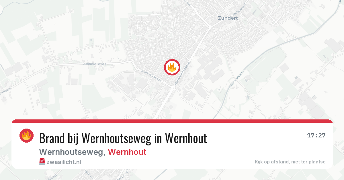 Brand bij Wernhoutseweg in Wernhout — 17 jun 2026