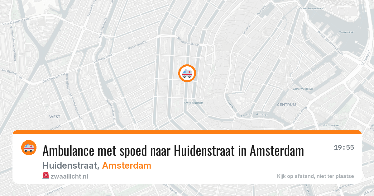 Ambulance met spoed naar Huidenstraat in Amsterdam — 28 mei 2026