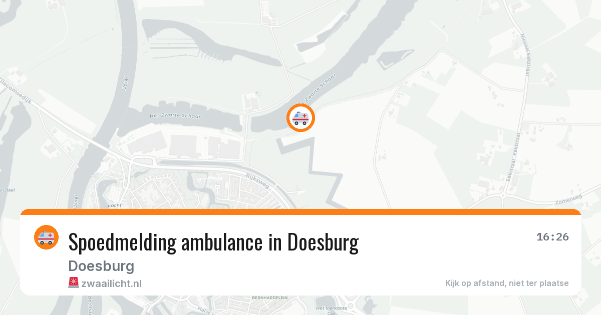 Spoedmelding ambulance in Doesburg — 10 aug 2026