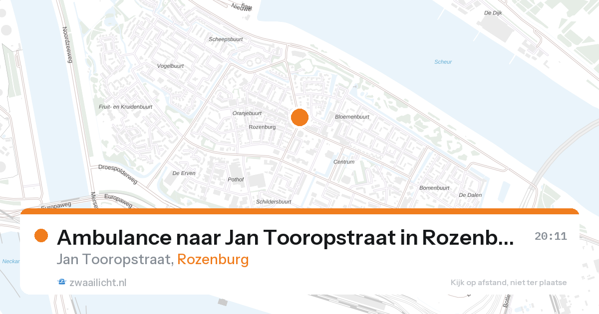 Ambulance naar Jan Tooropstraat in Rozenburg — 28 aug 2026