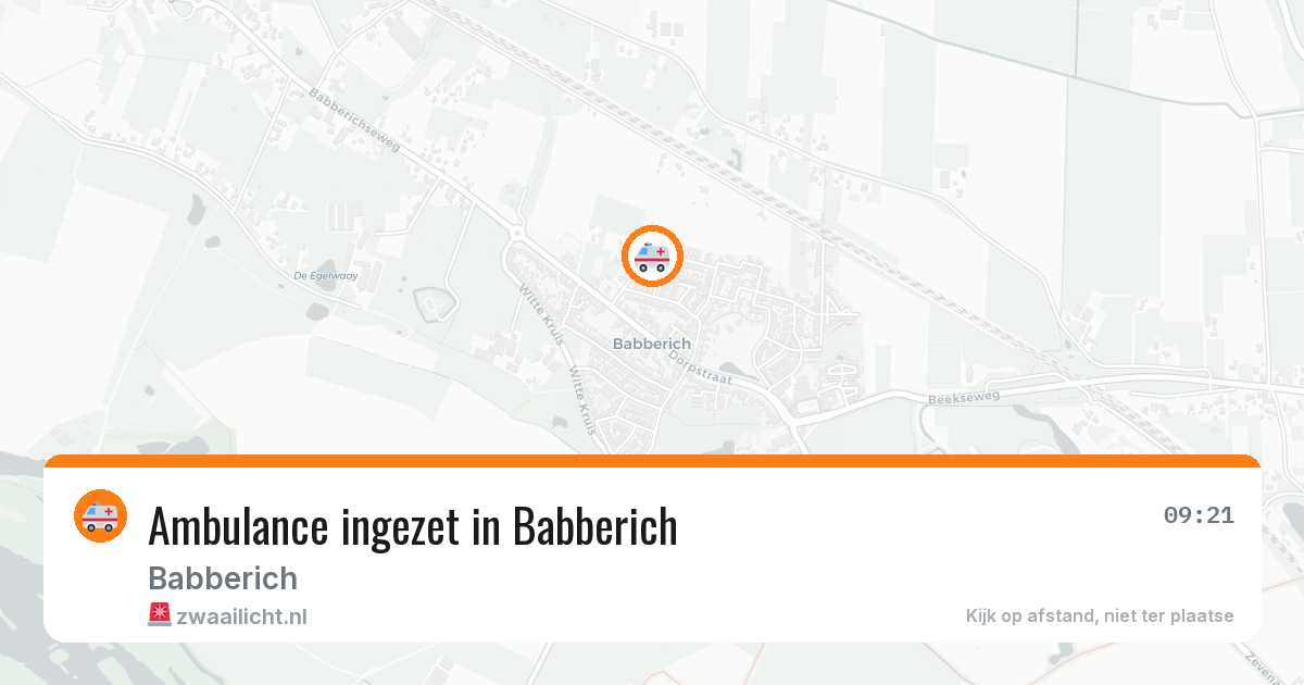 Ambulance ingezet in Babberich — 17 jun 2026
