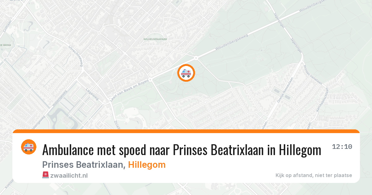 Ambulance met spoed naar Prinses Beatrixlaan in Hillegom — 26 jan 2026