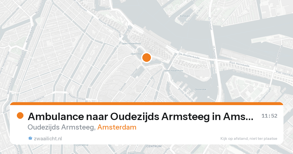 Ambulance naar Oudezijds Armsteeg in Amsterdam — 24 aug 2026