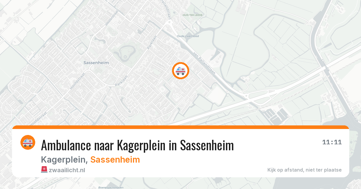Ambulance naar Kagerplein in Sassenheim — 7 jun 2026