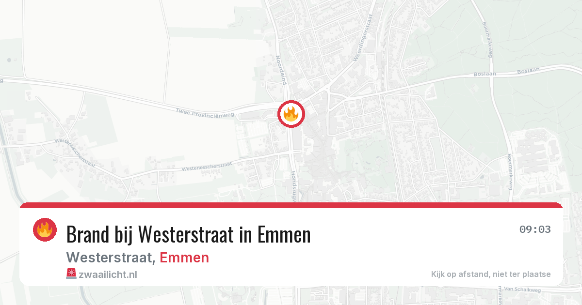 Brand bij Westerstraat in Emmen — 28 jul 2026