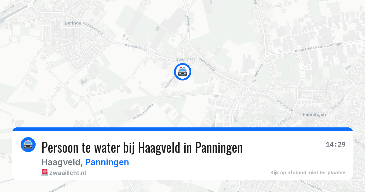 Persoon te water bij Haagveld in Panningen — 24 apr 2026
