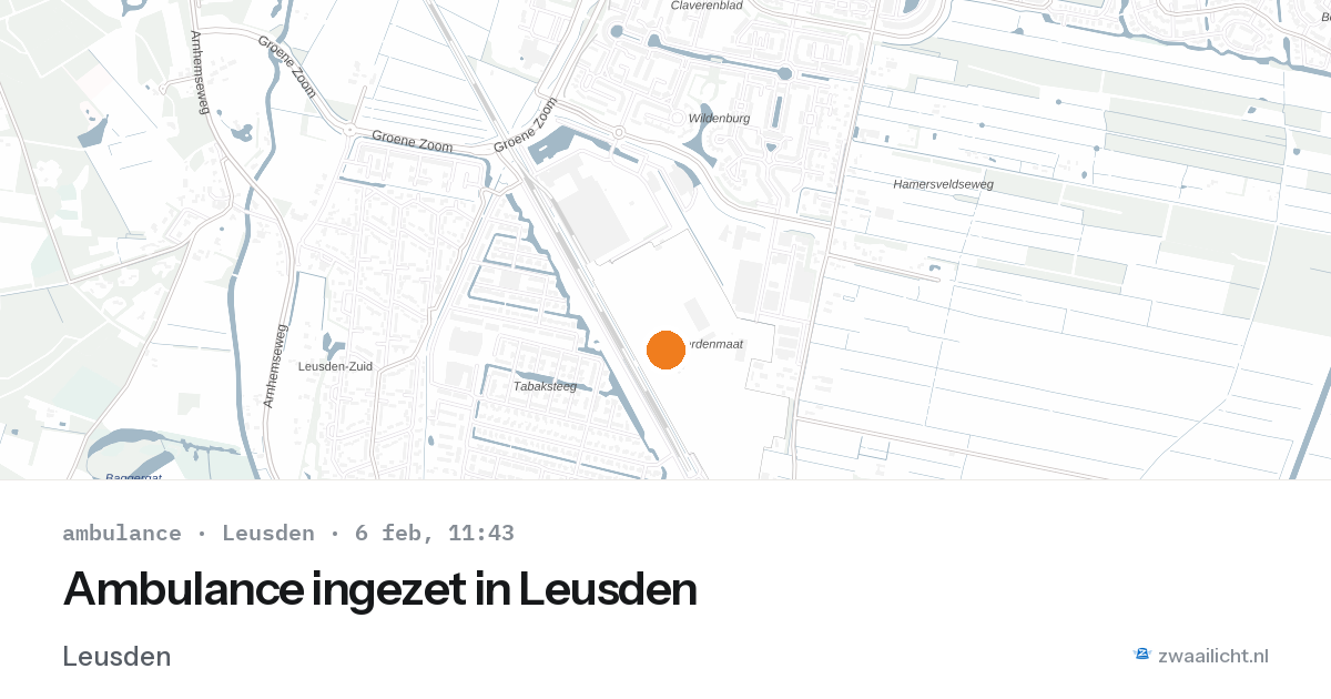 Ambulance ingezet in Leusden — 6 feb 2026