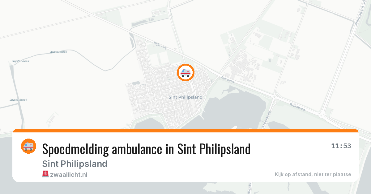 Spoedmelding ambulance in Sint Philipsland — 1 aug 2026