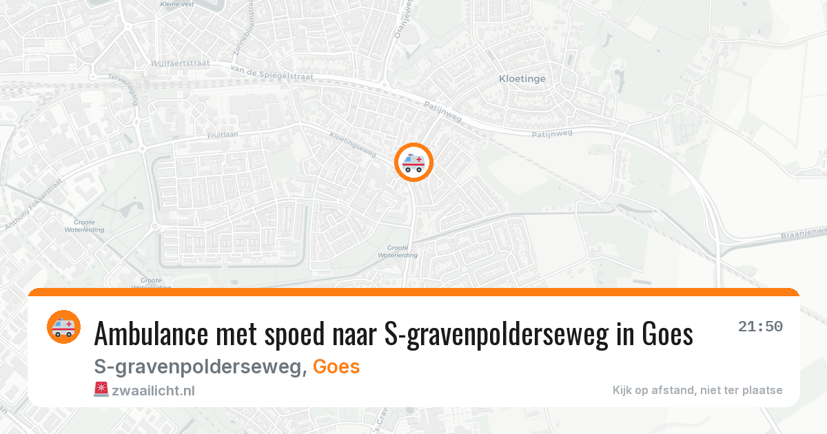 Ambulance met spoed naar S-gravenpolderseweg in Goes — 15 jun 2026