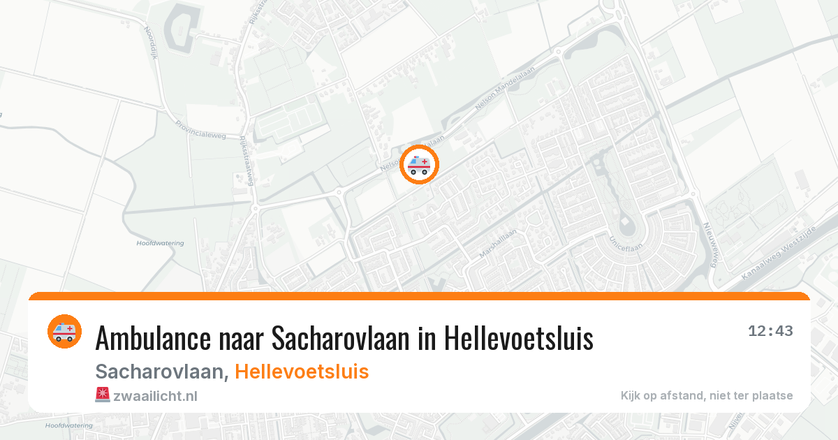 Ambulance naar Sacharovlaan in Hellevoetsluis — 28 mei 2026