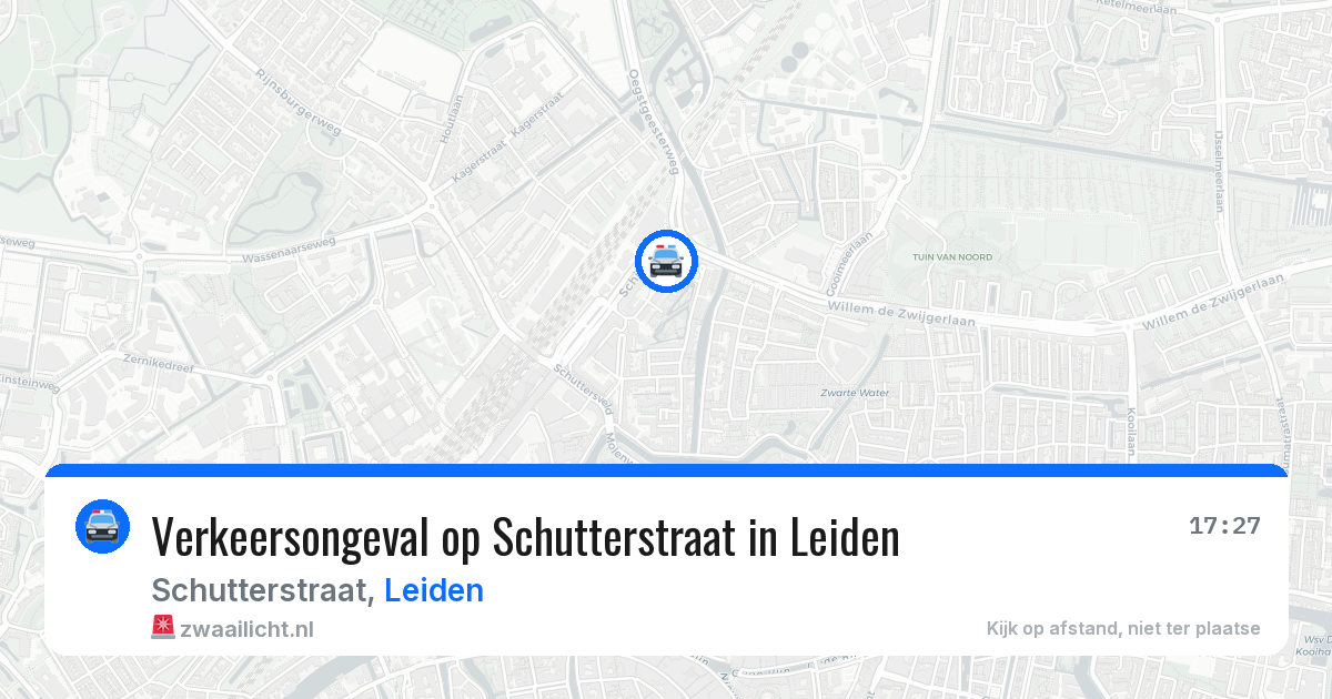 Verkeersongeval op Schutterstraat in Leiden — 1 apr 2026
