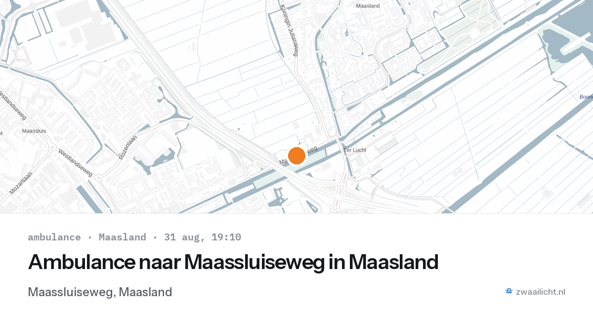 Ambulance naar Maassluiseweg in Maasland — 31 aug 2026