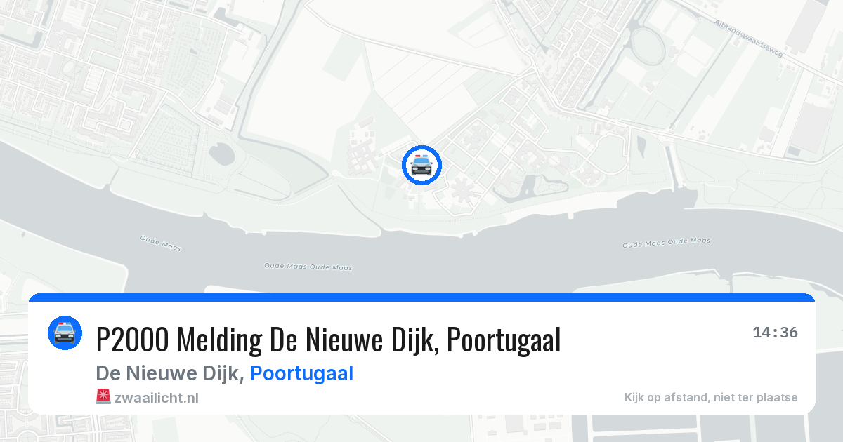 P2000 Melding De Nieuwe Dijk, Poortugaal — 28 jun 2026