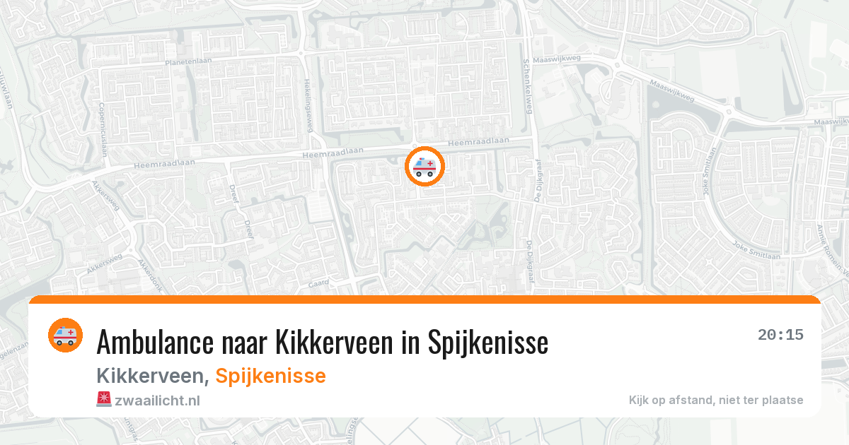 Ambulance naar Kikkerveen in Spijkenisse — 11 aug 2026