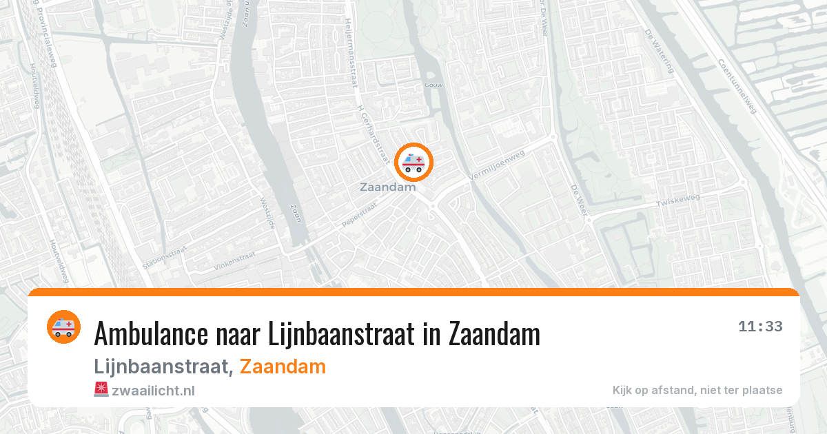 Ambulance naar Lijnbaanstraat in Zaandam — 7 aug 2026