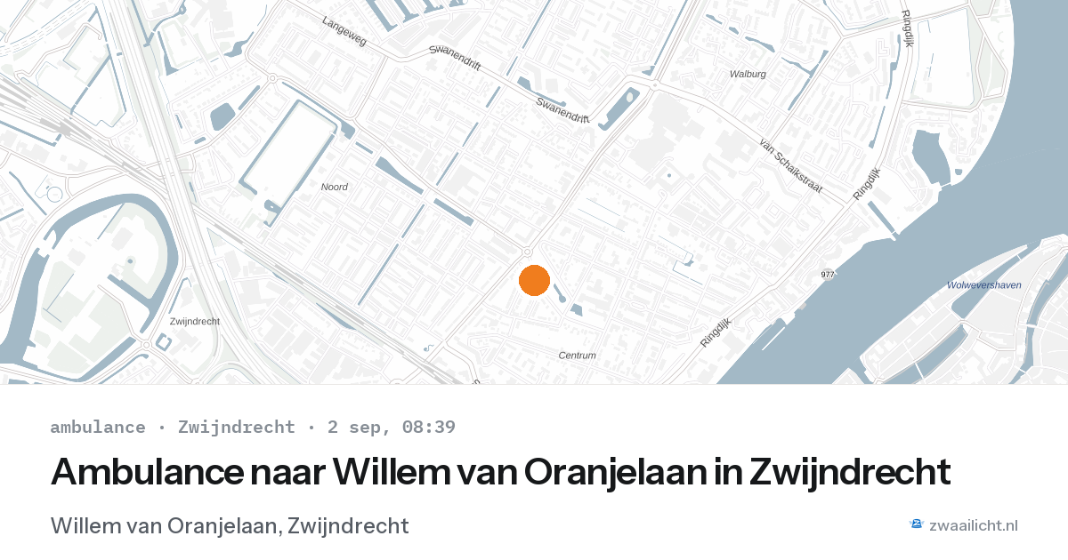 Ambulance naar Willem van Oranjelaan in Zwijndrecht — 2 sep 2026