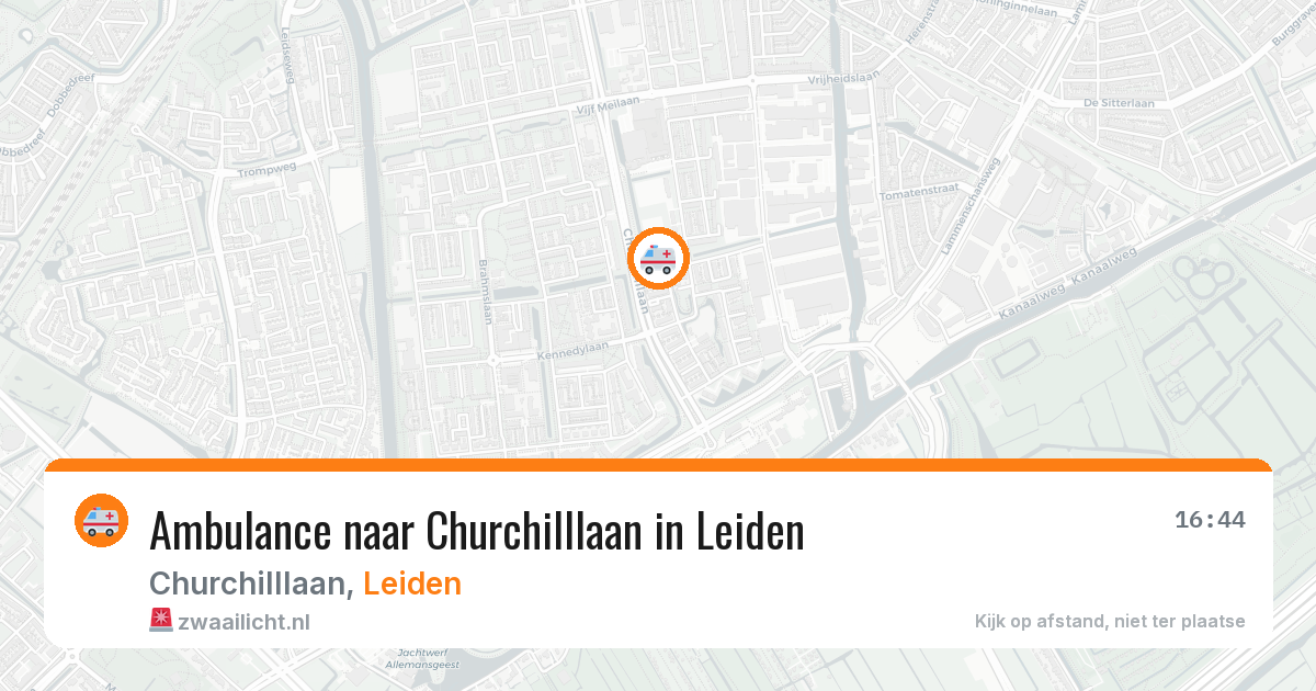 Ambulance naar Churchilllaan in Leiden — 8 jun 2026