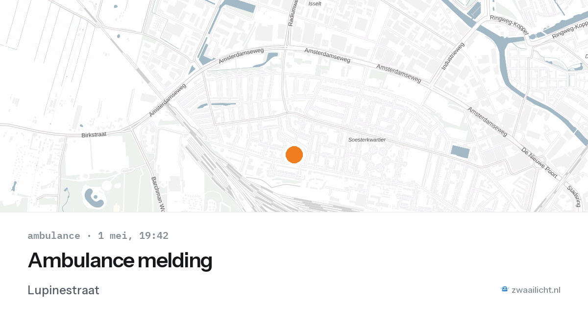 Ambulance melding — 1 mei 2026