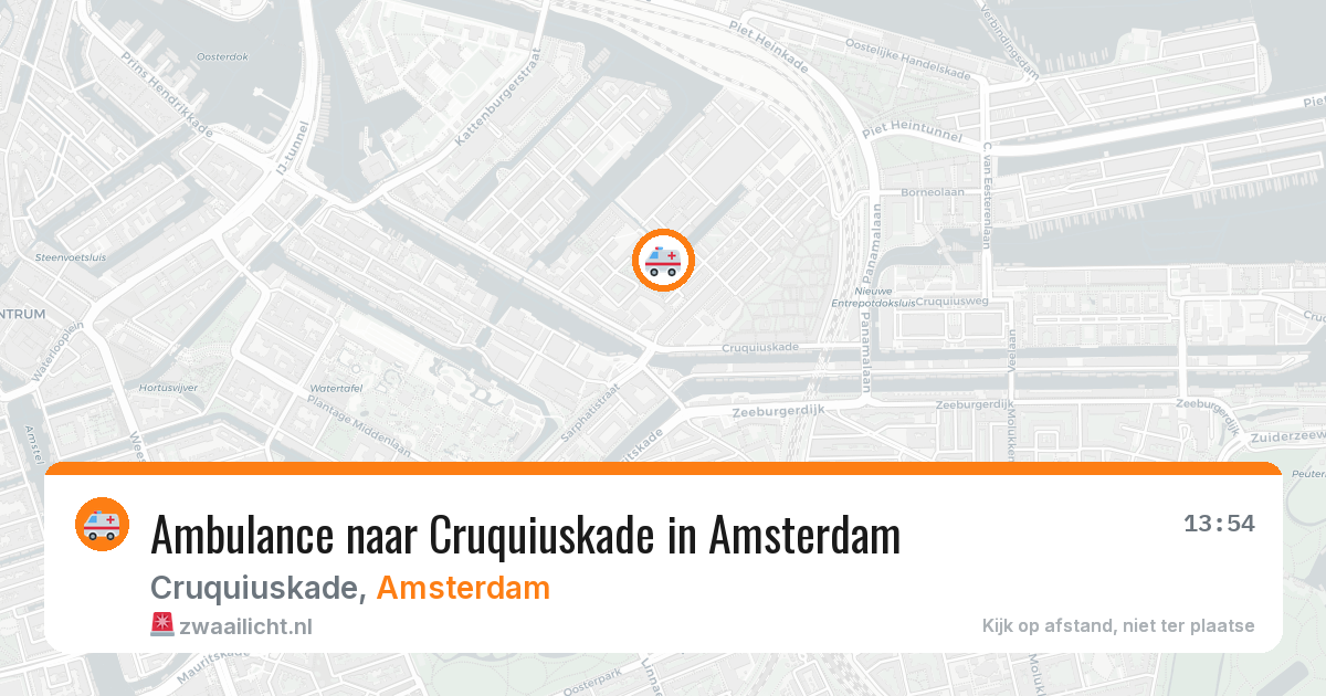 Ambulance naar Cruquiuskade in Amsterdam — 9 apr 2026
