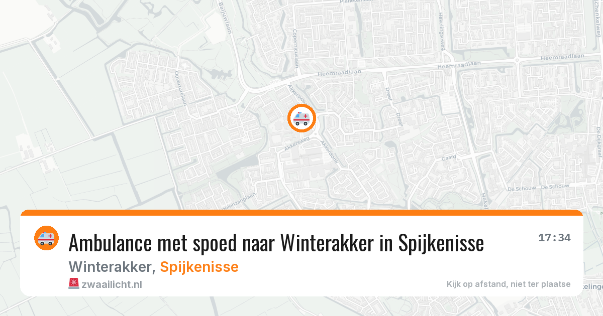 Ambulance met spoed naar Winterakker in Spijkenisse — 30 jul 2026