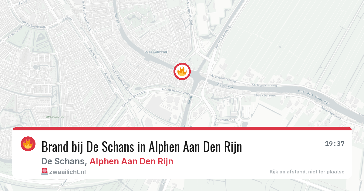 Brand bij De Schans in Alphen Aan Den Rijn — 3 mei 2026
