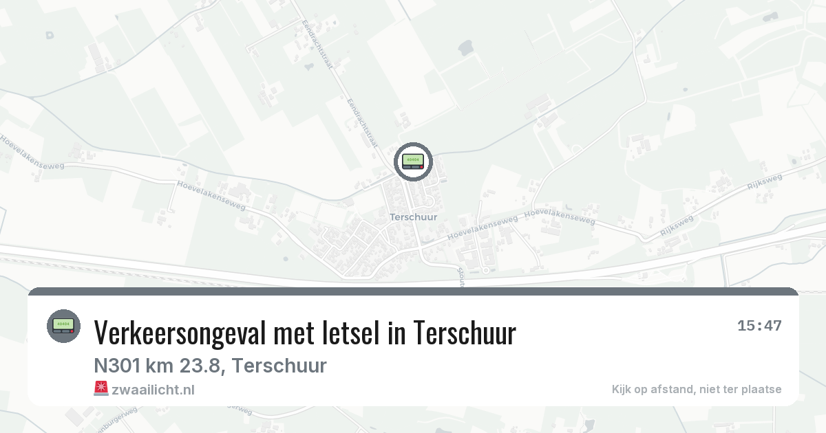 Verkeersongeval met letsel in Terschuur — 7 apr 2026